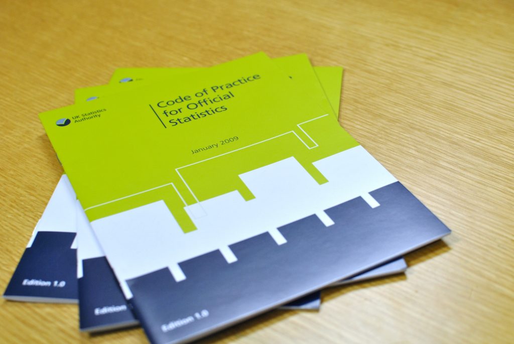 Front cover of code of practice in green, white and blue